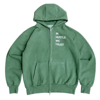 Hoodie zip "OLIVE GREEN" - HDD PARIS