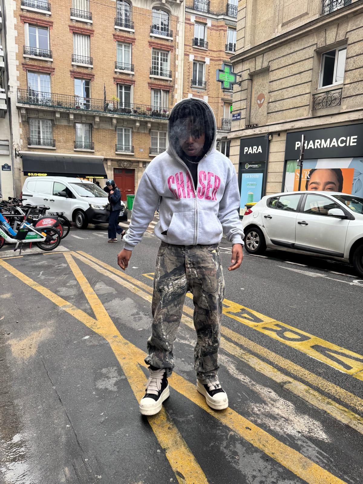 HOODIE ZIP CHASER ROSE